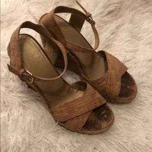 Stuart Weitzman Cork Wedge Sandal
